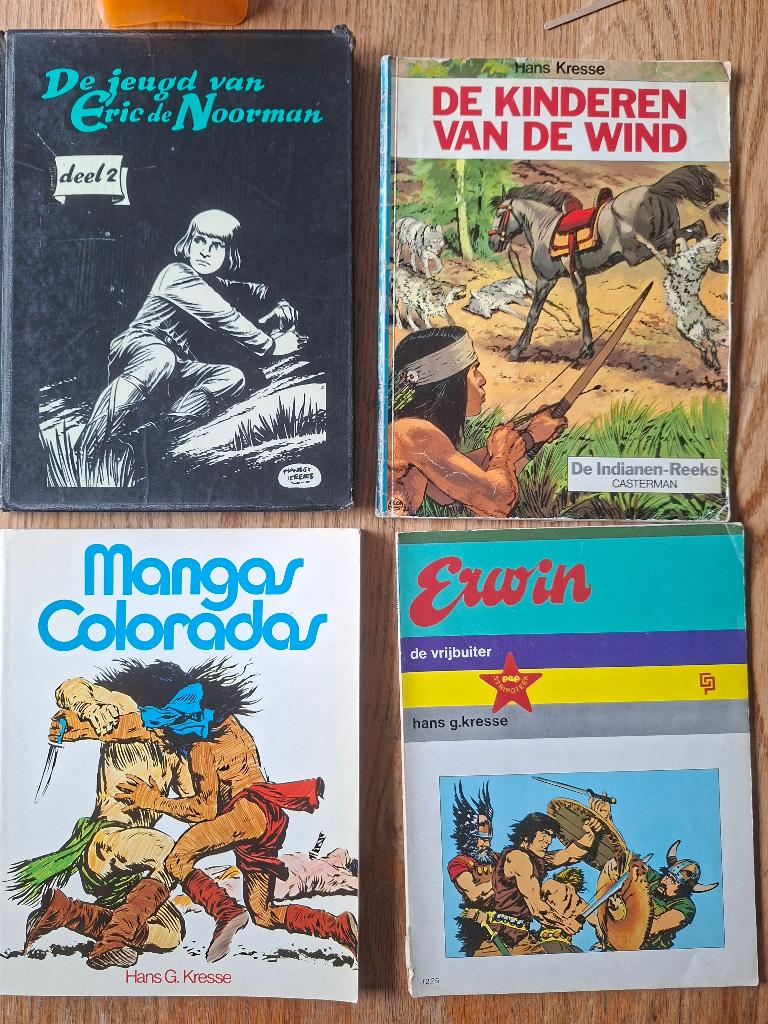 Hans g kresse 4x: jeugd van, wetamo, erwin, kinderen vd wind, Meerdere stripboeken, Ophalen of Verzenden, Gelezen, HANS G. KRESSE