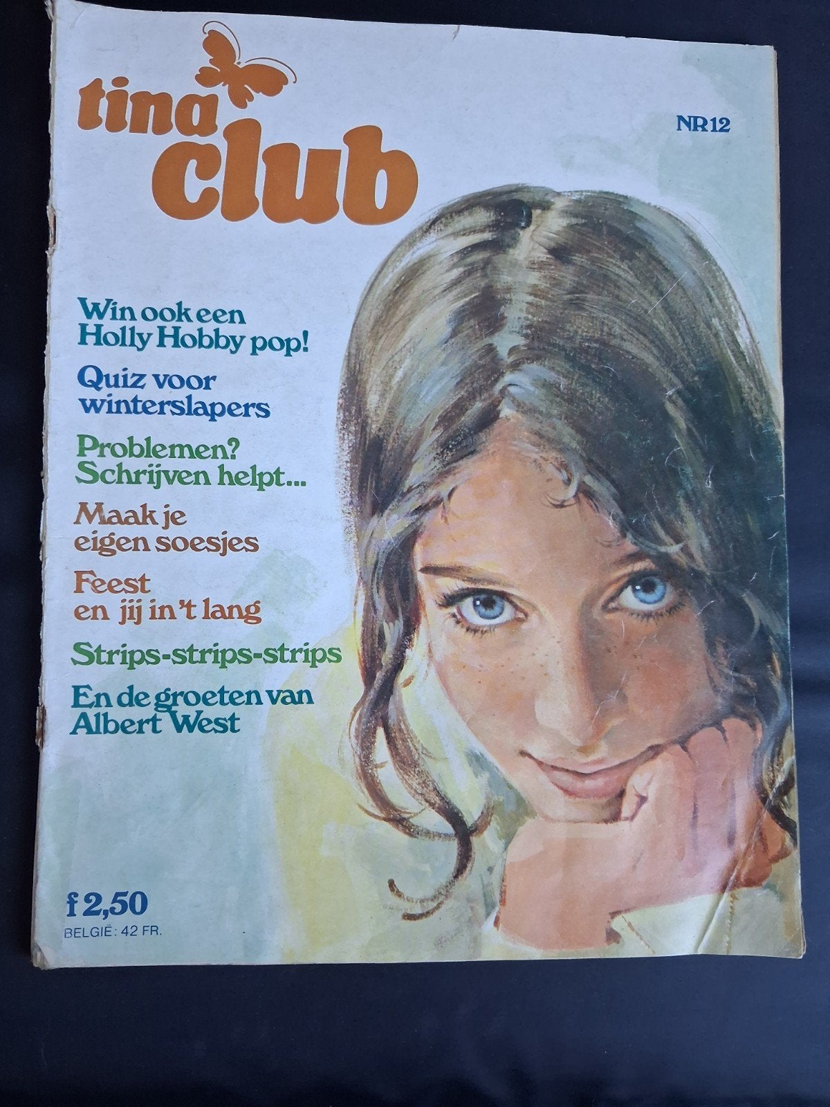 Tina club - nummer 12 - 1975 - poster Albert  West, Ophalen of Verzenden, 1960 tot 1980, Nederland, Tijdschrift