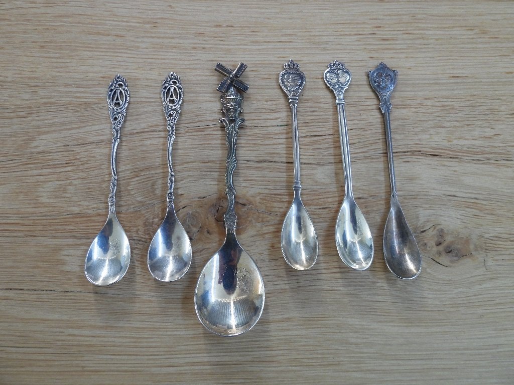 verzilverde theelepels, Antiek en Kunst, Antiek | Bestek, Ophalen