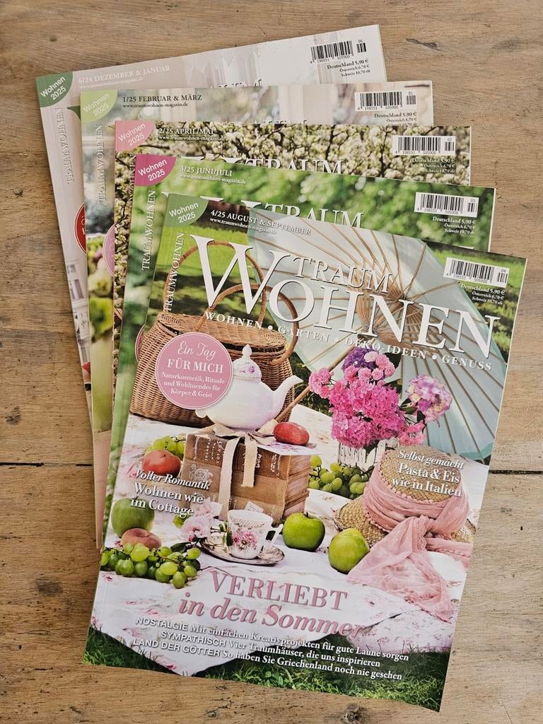 Set/5 Traumwohnen Magazine (Duits) 2024-2025, Ophalen of Verzenden, Zo goed als nieuw