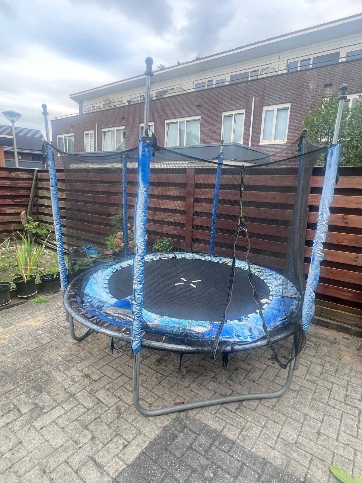 Gebruikte Trampoline met Veiligheidsnet, Ophalen of Verzenden, Gebruikt