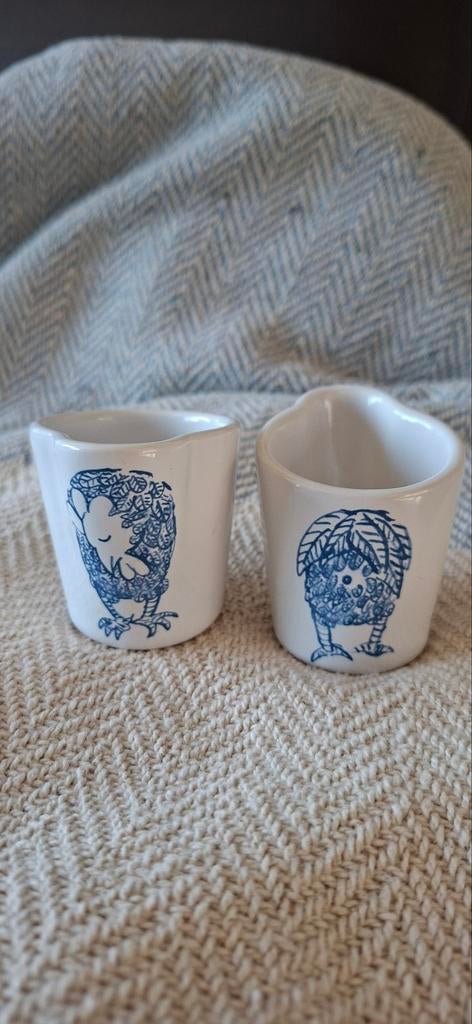 2 eierdopjes, Jacques Tange, Schoonhoven Keramiek, Antiek en Kunst, Kunst | Designobjecten, Ophalen of Verzenden