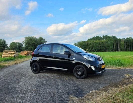 Kia Picanto 1.0 Cvvt 5-DRS 2011 Zwart, Auto's, Voorwielaandrijving, 400 kg, Zwart, Origineel Nederlands