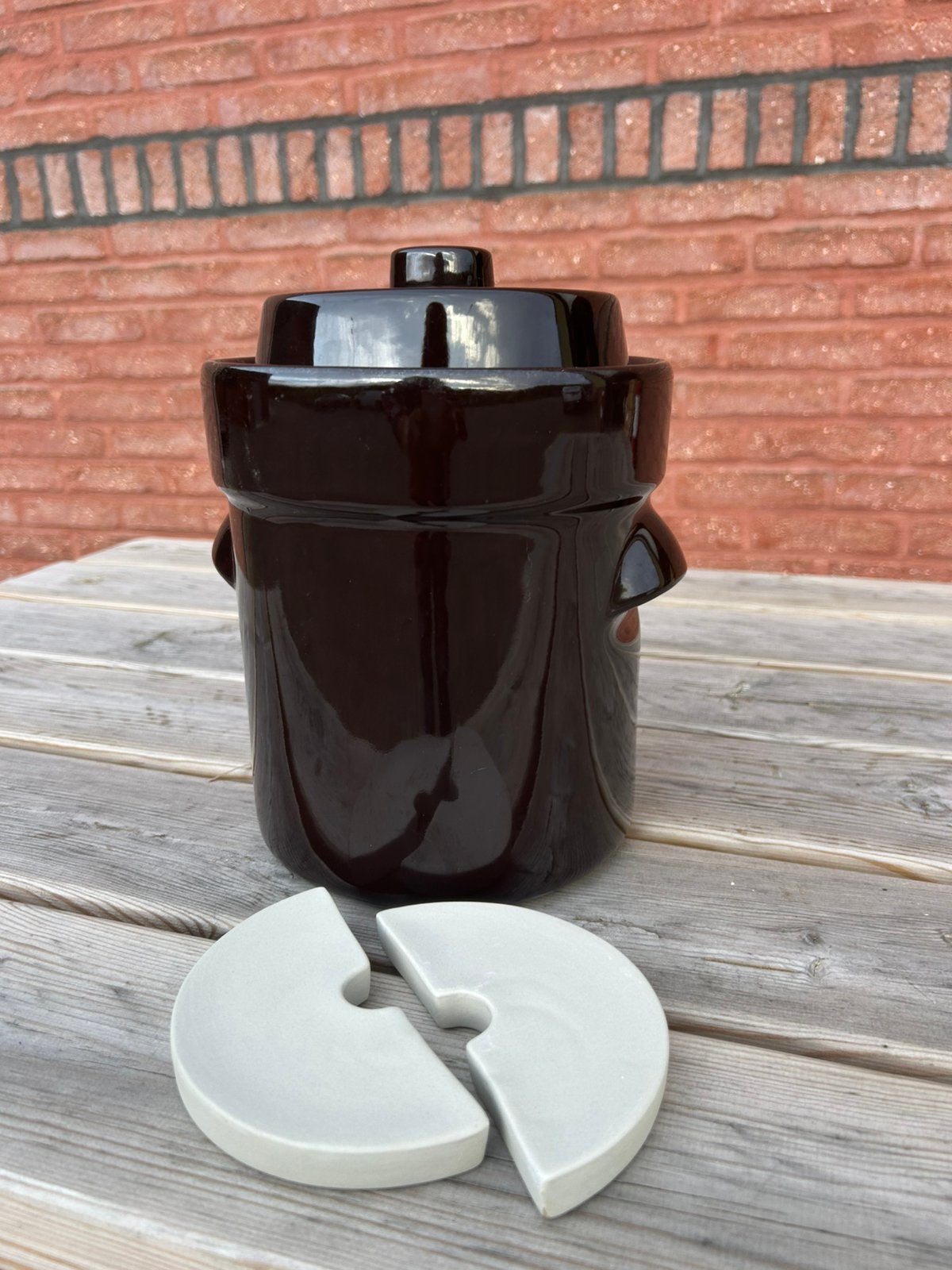 Kimchi of zuurkoolpotje van 3 liter, Ophalen, Zo goed als nieuw, Overige materialen, Pot, Bus of Blik