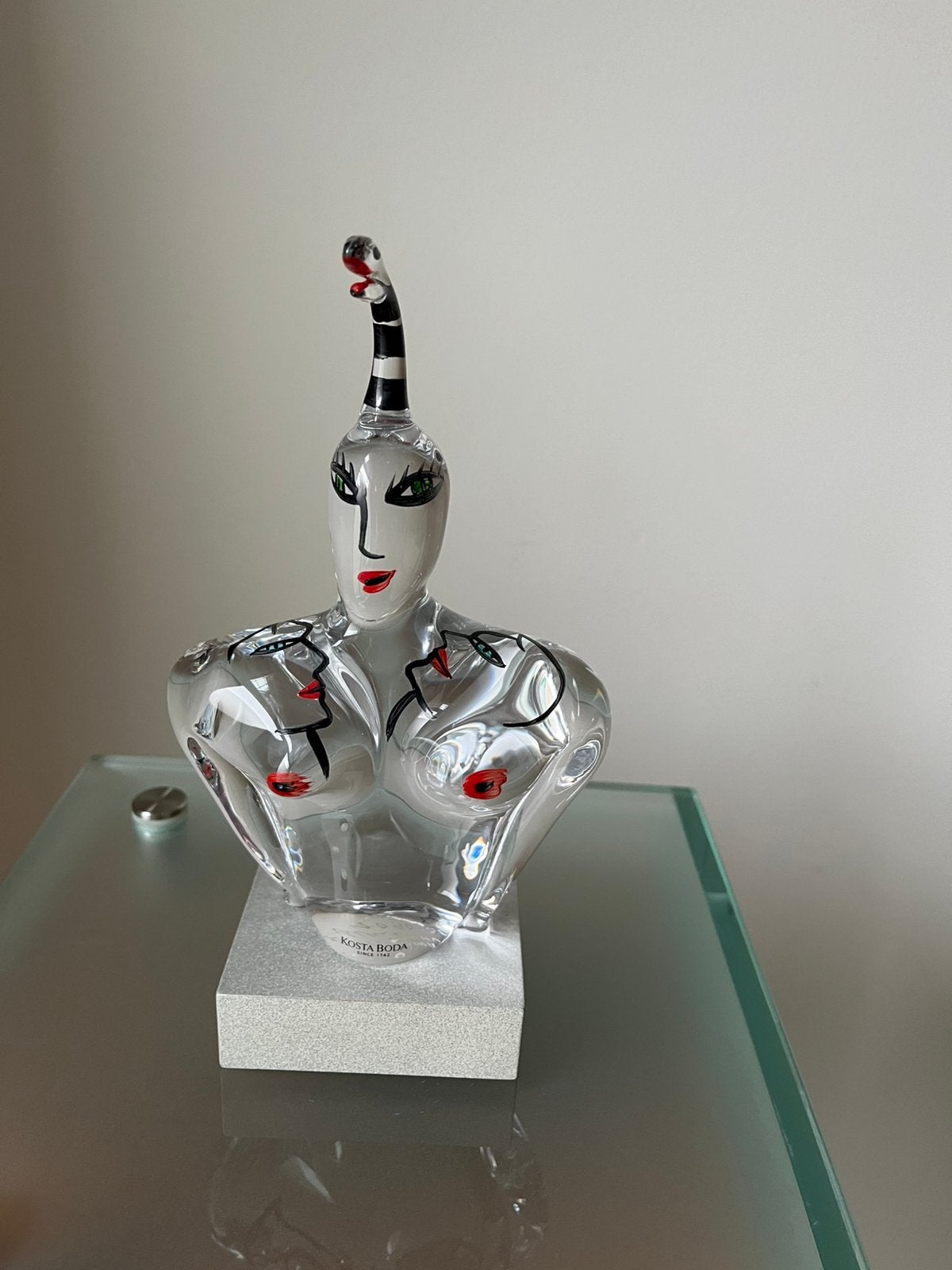 Glasobject ‘Huisgoden’, Ulrica Hydman Vallien, Kosta Boda., Antiek en Kunst, Kunst | Designobjecten, Ophalen of Verzenden, 21 cm