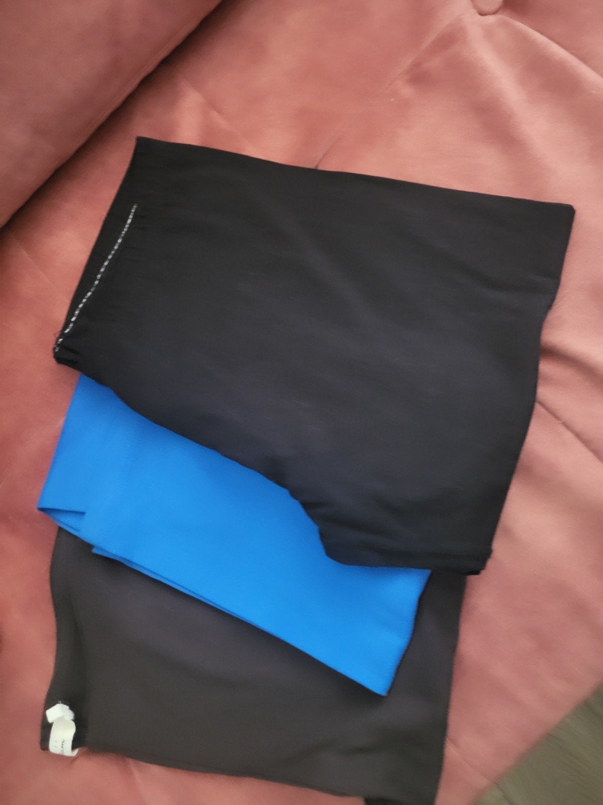 3 legging maat 46/48 lengte onder knie blauw/zwart/bruin, Kleding | Dames, Leggings, Maillots en Panty's, Ophalen, Zo goed als nieuw