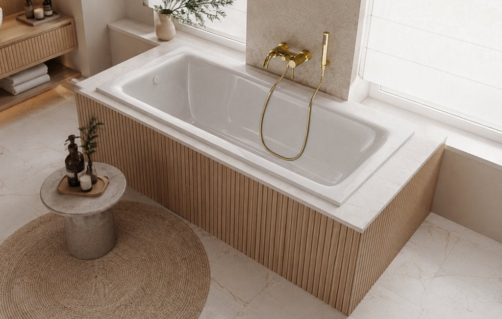 LIGBAD 160x75 cm incl poten, Ophalen, Nieuw, Wit