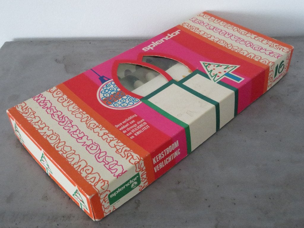 vintage kerstverlichting (4 kleuren) Splendor, Ophalen of Verzenden, Gebruikt