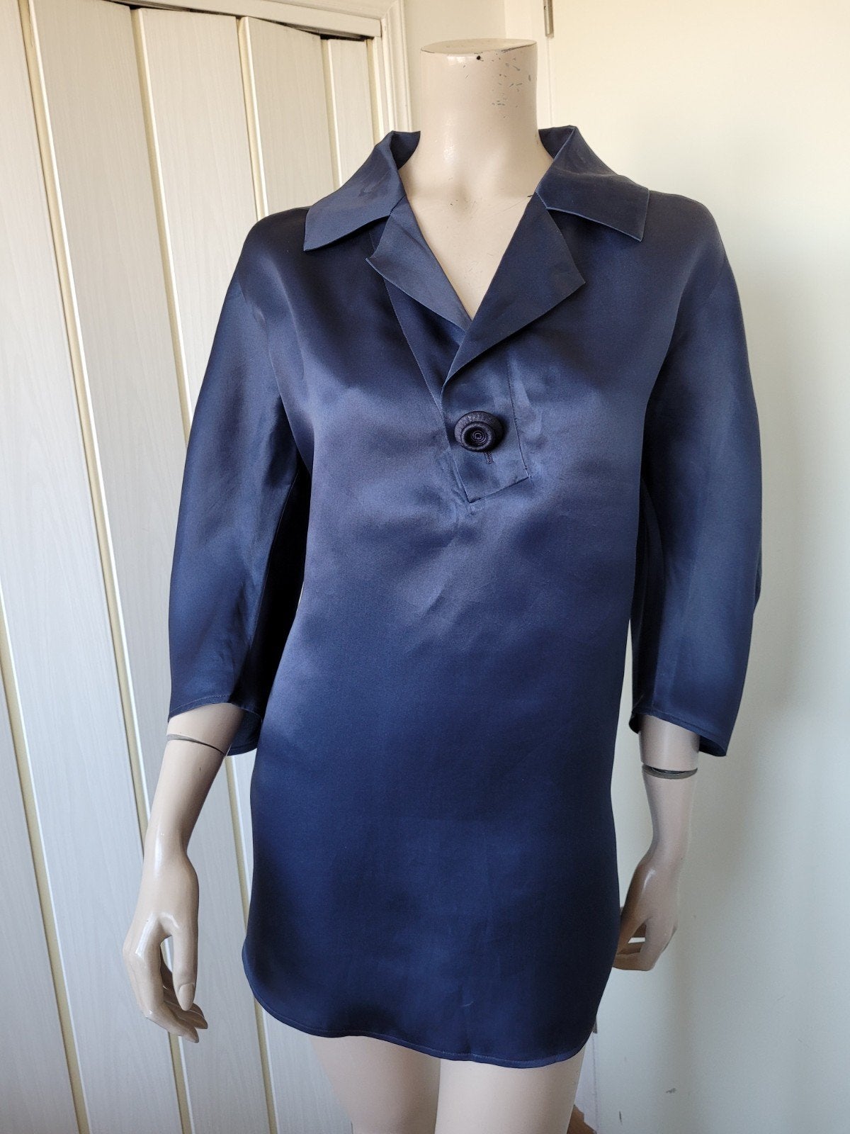 Dsquared2 zijde/silk tuniek blauw maat 38/M, Blauw, Ophalen of Verzenden, Zo goed als nieuw, Boven de knie