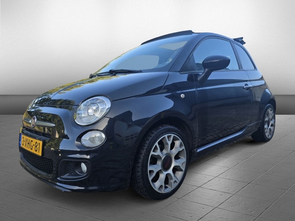 Fiat 500C 0.9 TwinAir T 500S xenon clima (bj 2014), 945 kg, Gebruikt, Cabriolet, Zwart