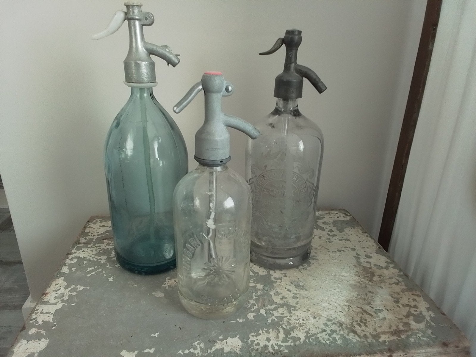 Set oude spuitflessen, Ophalen of Verzenden