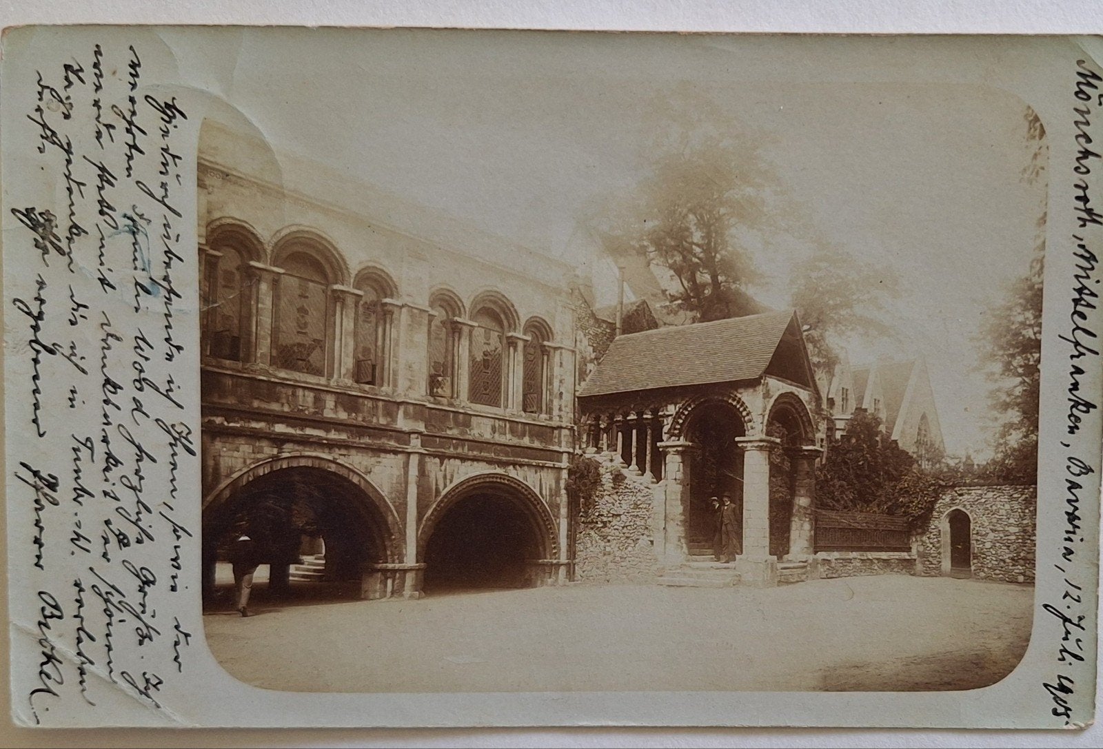 Oude Ansichtkaart: Kloostergang Maria Laach, Duitsland, Ophalen of Verzenden, Voor 1920, Gelopen, Limburg