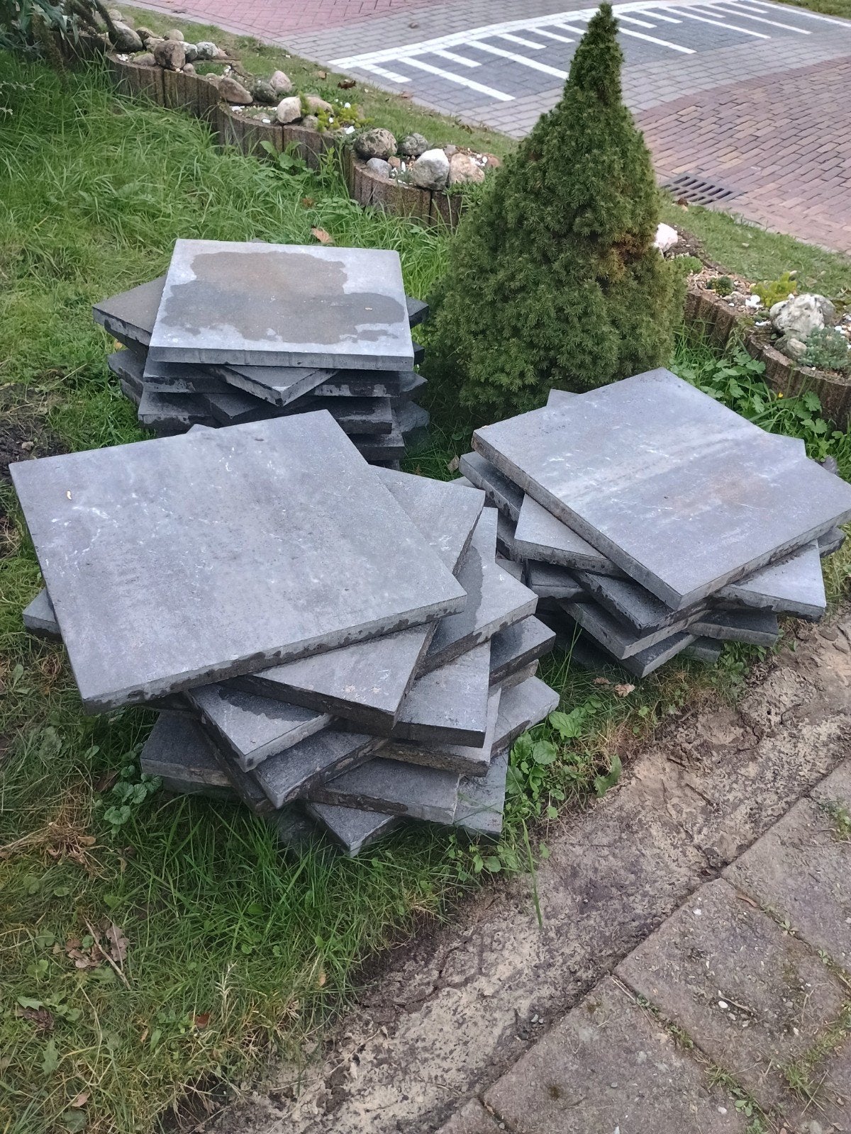 30 stuks 60x60 terrastegels gratis af te halen, Ophalen, Gebruikt, 10 m² of meer, Terrastegels