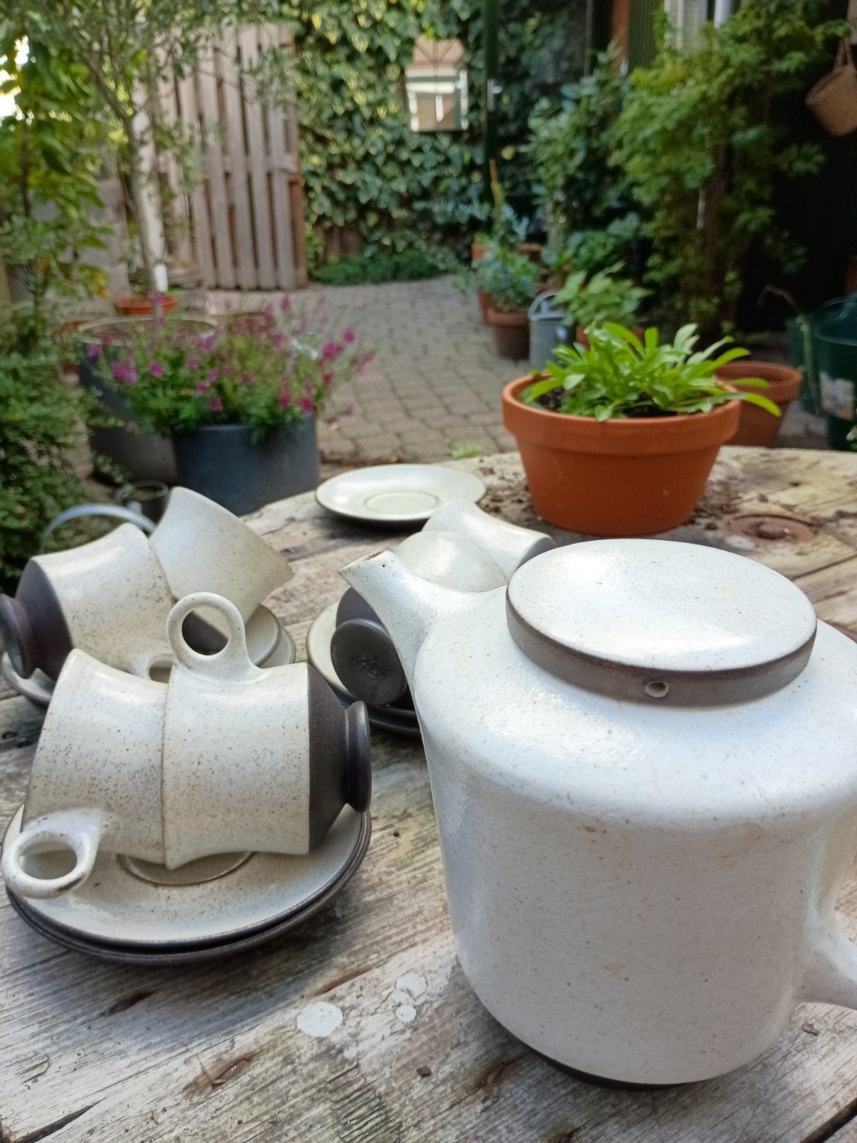 Zaalberg theeservies - theepot met kopjes en schotels, Huis en Inrichting, Ophalen of Verzenden, Porselein, Overige stijlen, Kop(pen) en/of Schotel(s)
