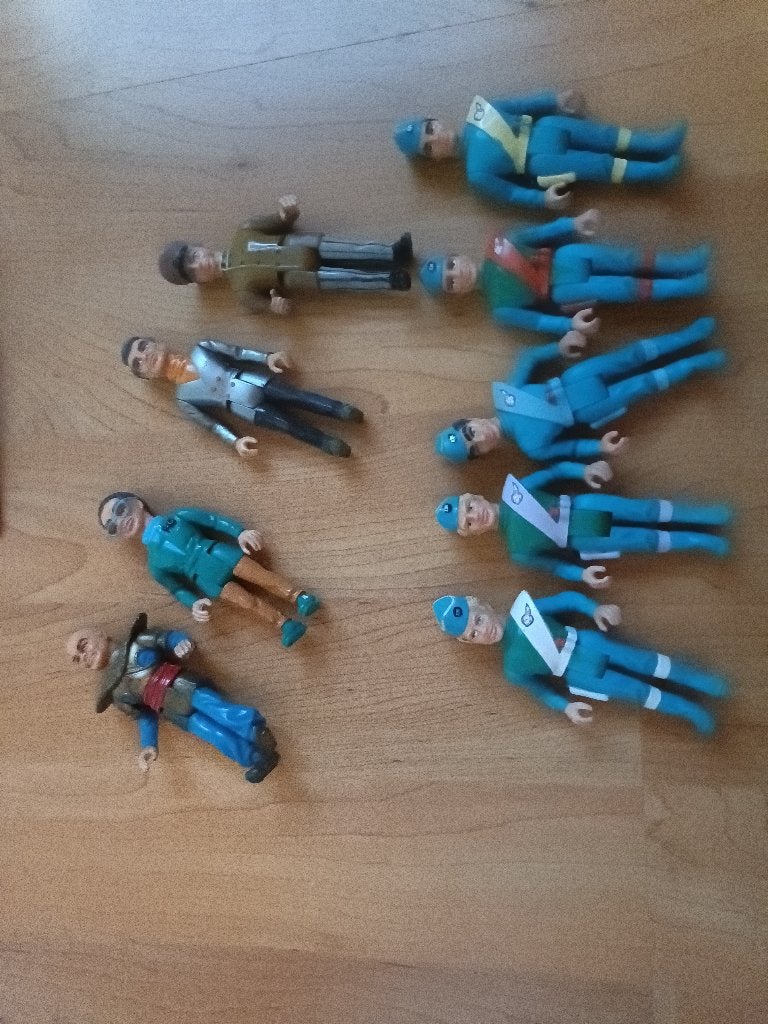 Thunderbirds figuren matchbox 9 stuk bijna complete set, Verzenden, Gebruikt