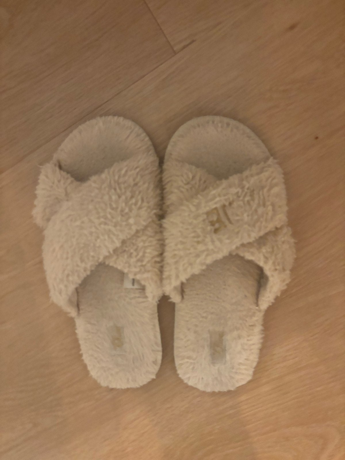 L'olive pantoffels, Ophalen of Verzenden, Gedragen, Beige, Slippers