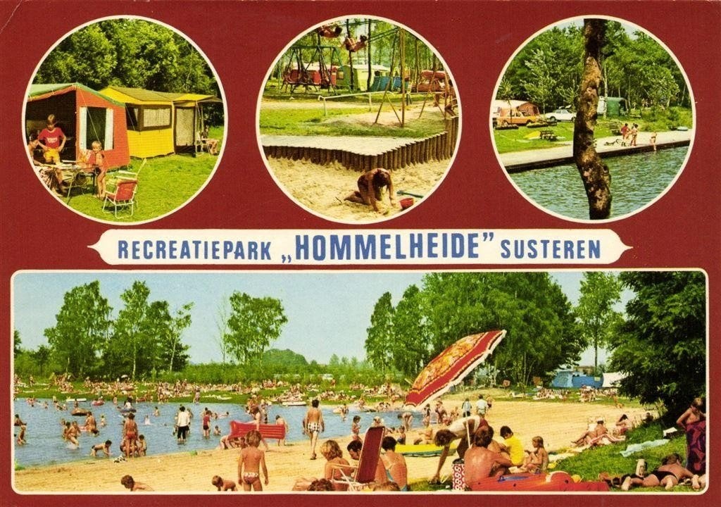 Recreatiepark Hommelheide Susteren - 4 afb - 1983 gelopen, Ophalen of Verzenden, 1980 tot heden, Gelopen, Limburg