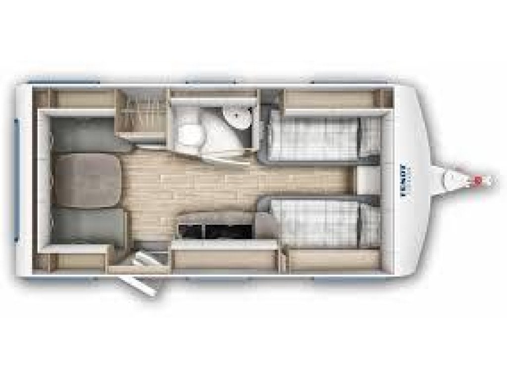 Fendt Bianco Selection 465 TG ** NIEUWSTAAT **, Caravans en Kamperen, Schokbreker, Bedrijf, Treinzit, Overige typen