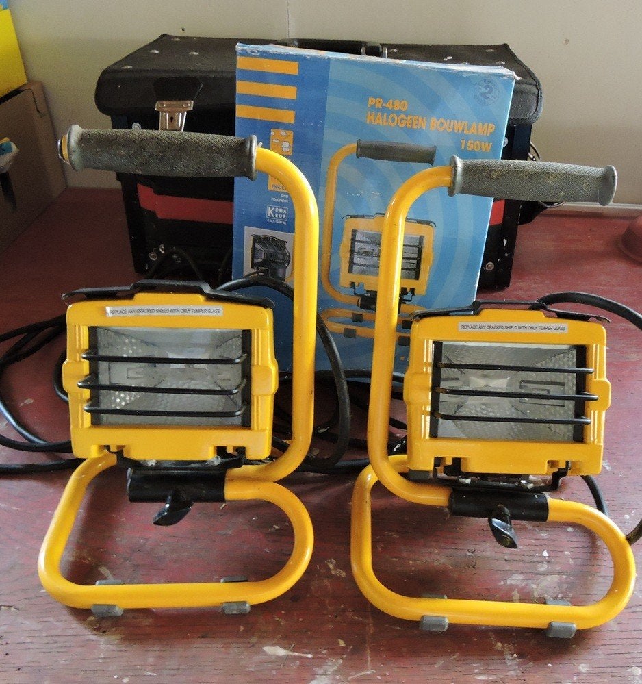 halogeen bouwlamp, Doe-het-zelf en Verbouw, Bouwverlichting, Ophalen, Gebruikt, 500 watt of meer