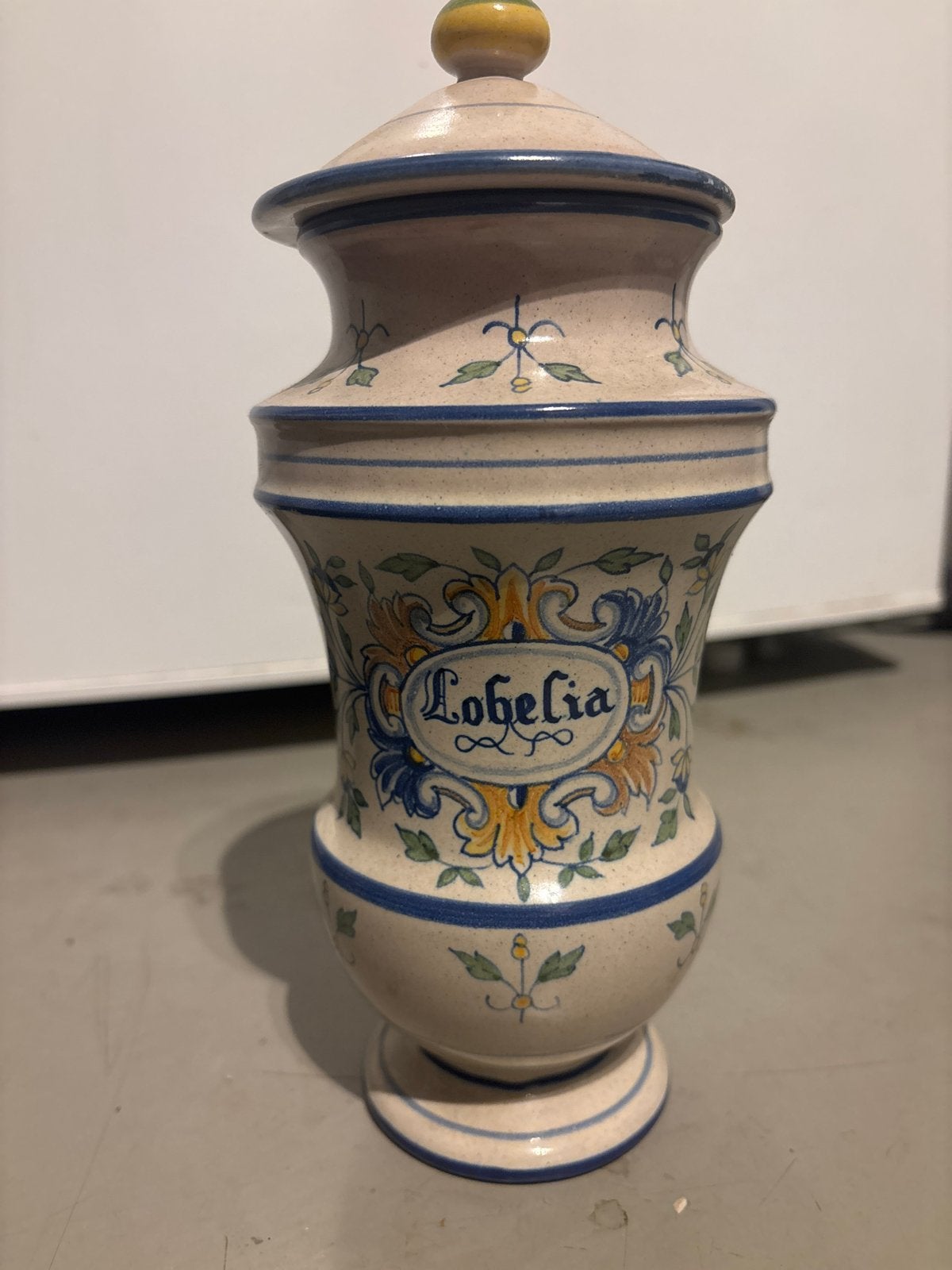 Antieke Italiaanse Apothekerspot 'Lobelia' - Grazia Deruta, Ophalen