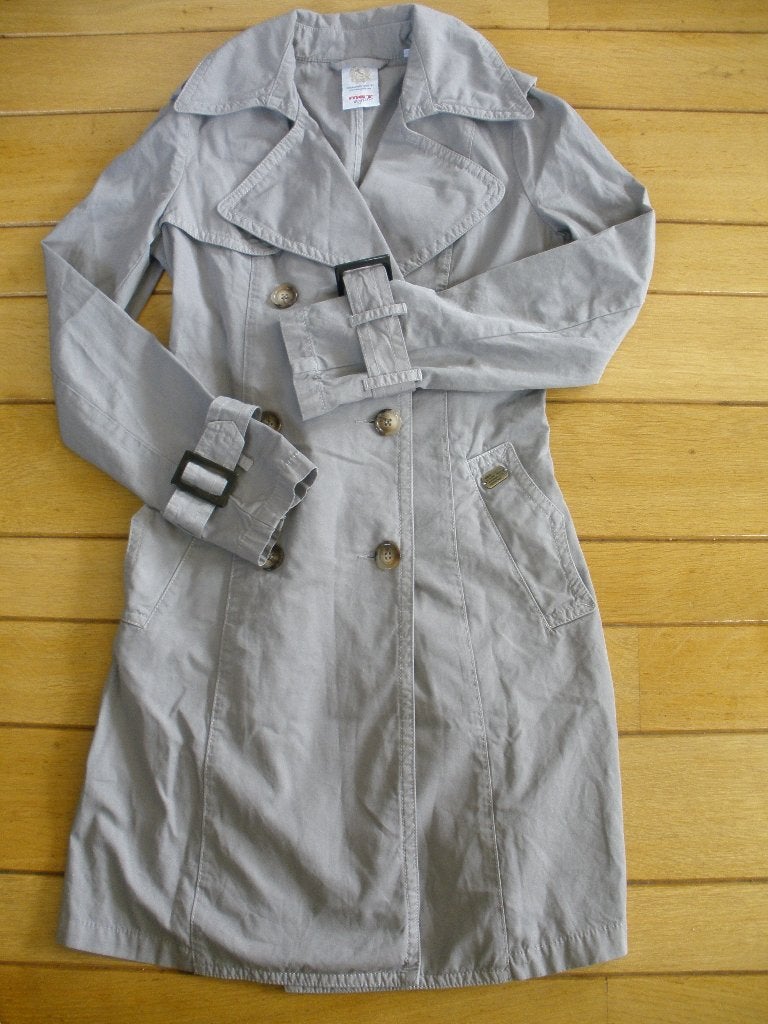 MET trenchcoat cardigan grijs maat S, Kleding | Dames, Ophalen of Verzenden, Zo goed als nieuw, Maat 38/40 (M), Grijs