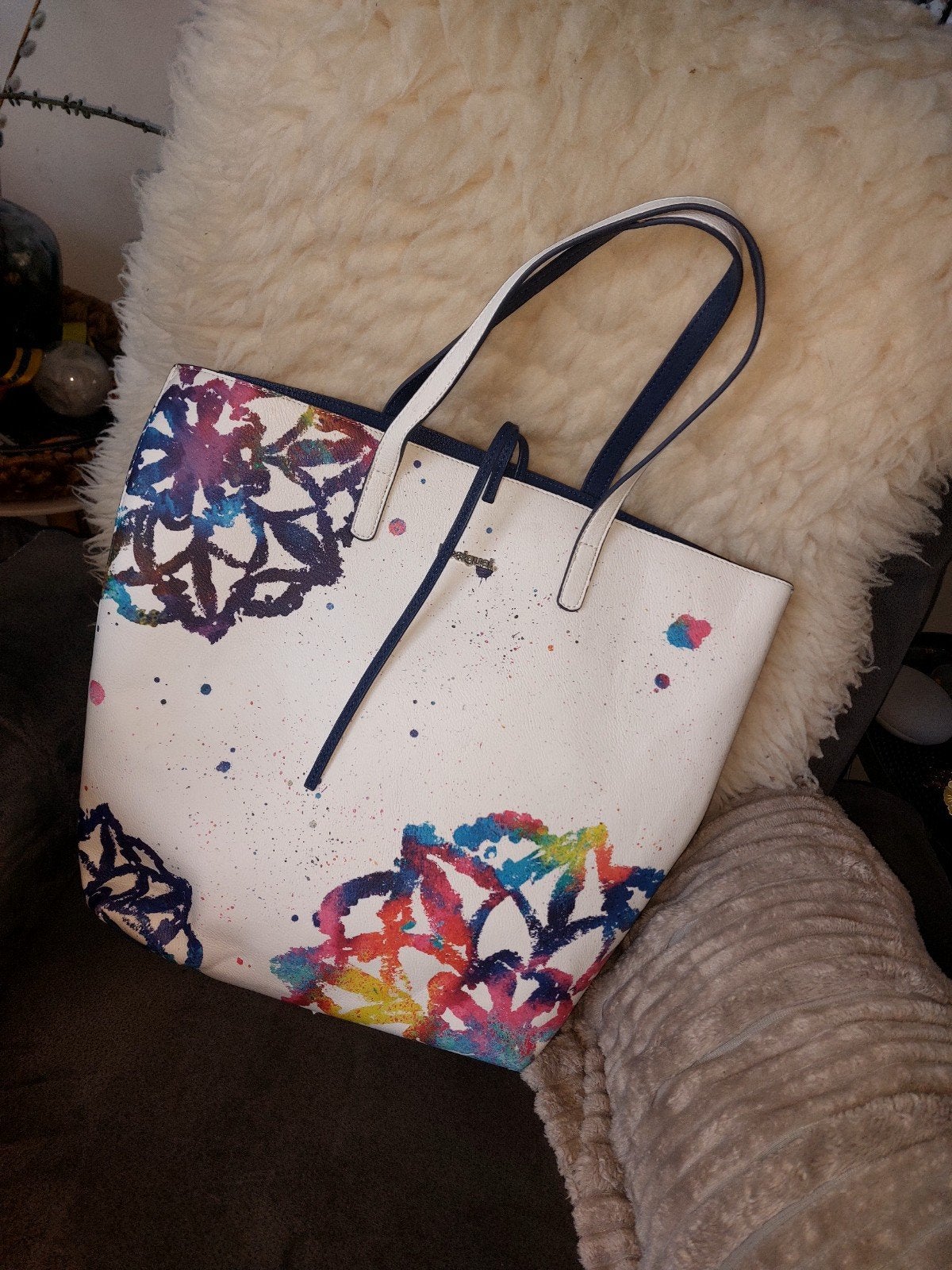 Desigual kunstzinnige tas, Ophalen of Verzenden, Zo goed als nieuw, Wit