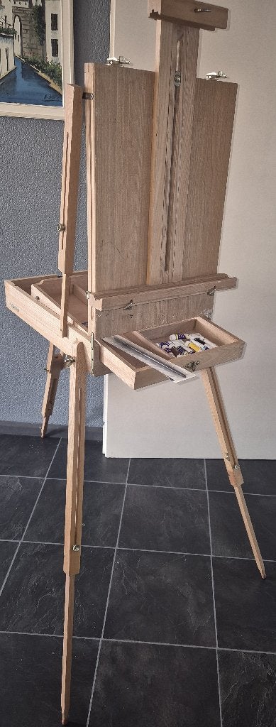 Houten veldezel en schilderkoffer, Ophalen of Verzenden, Gebruikt, Ezel