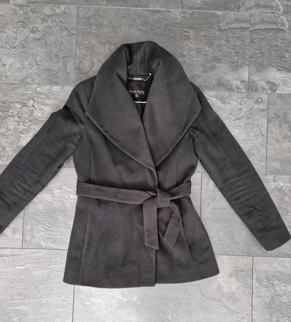 Phase Eight tussenjas / mantel maat 36, Kleding | Dames, Verzenden, Zwart, Zo goed als nieuw, Phase Eight