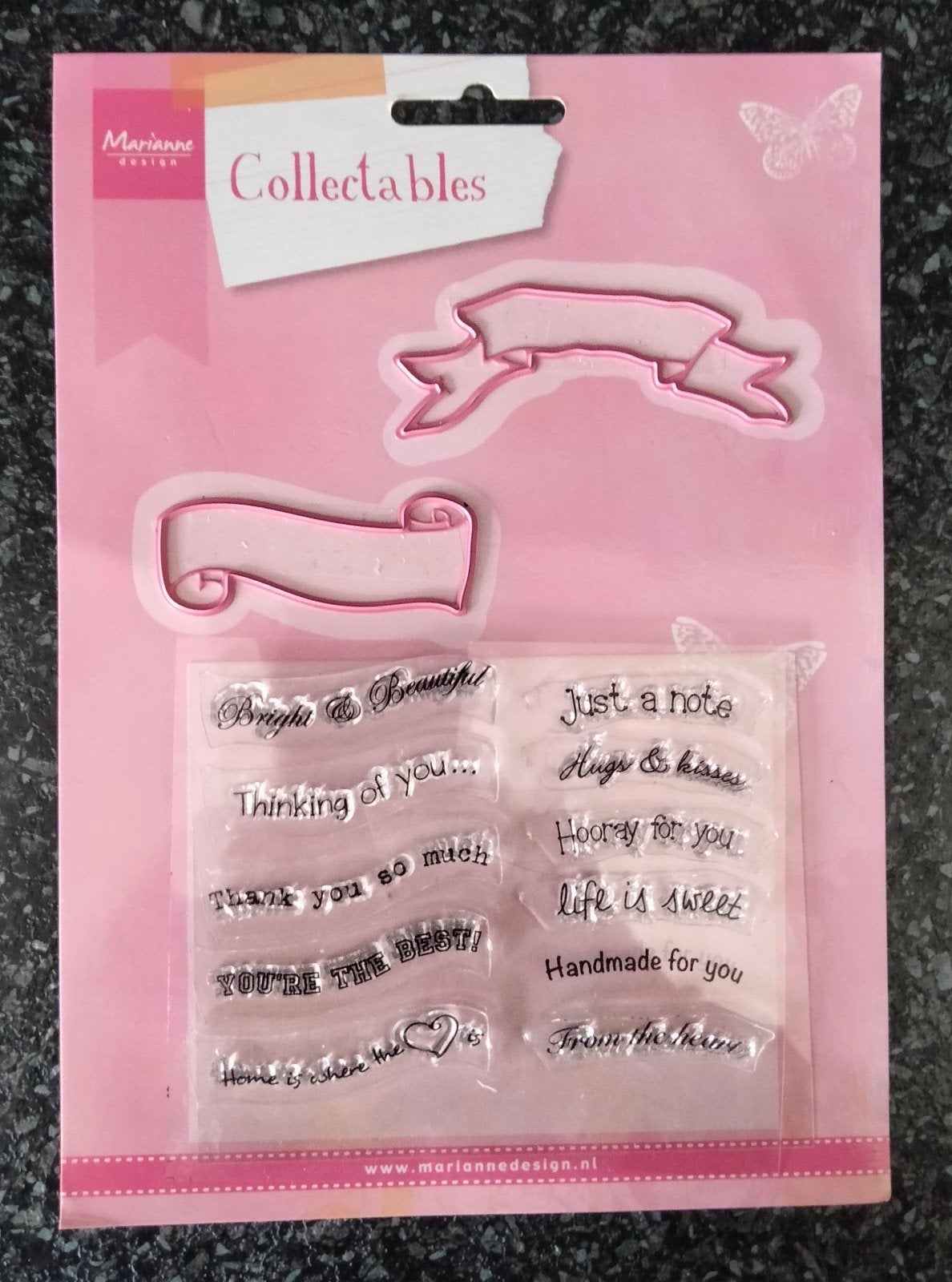 Set snijmallen en clear stamps Marianne Design COL1324, Ophalen of Verzenden, Zo goed als nieuw, Overige thema's, Pons of Mal
