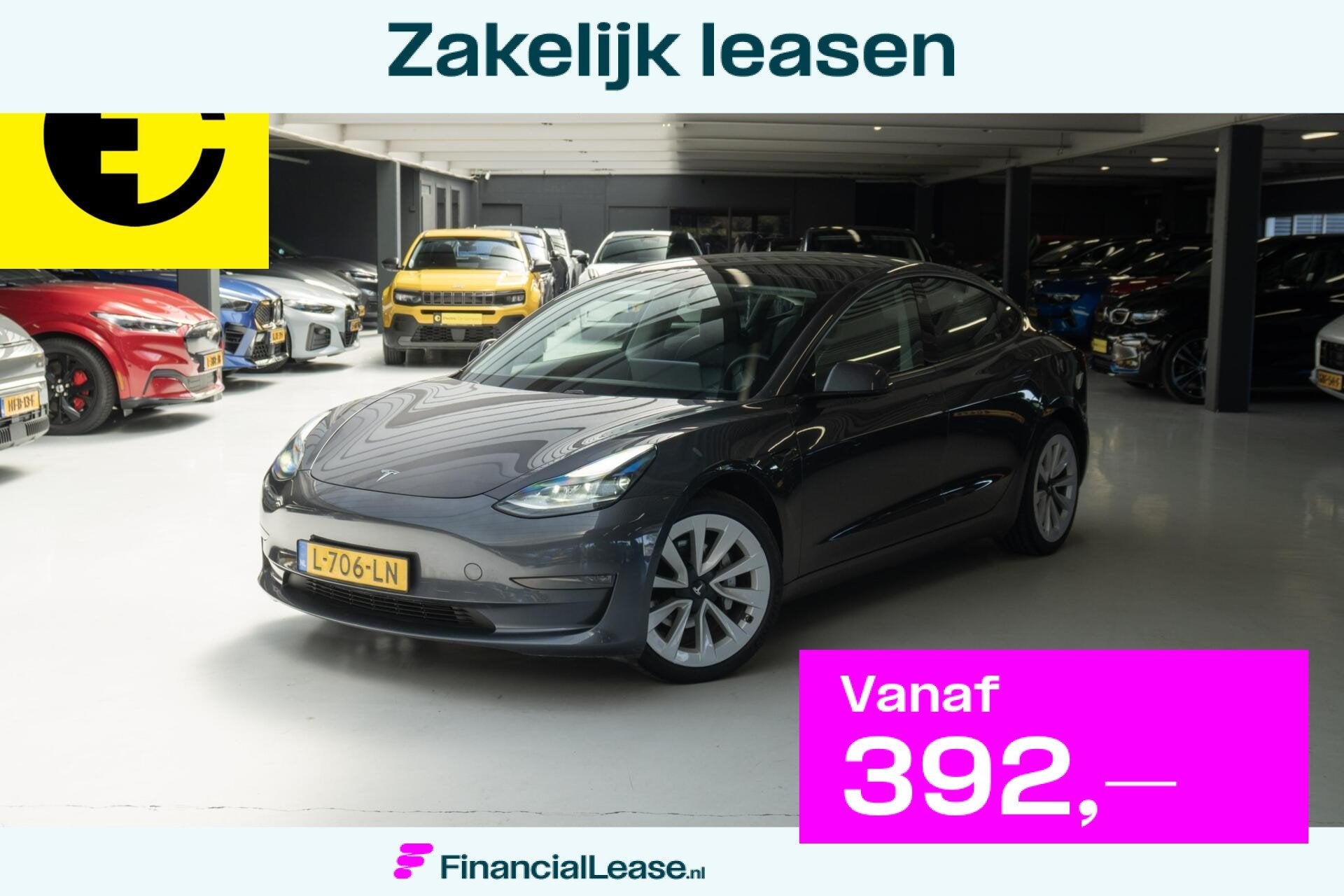 Tesla Model 3 Long Range AWD 75 kWh | FSD T.W.V 7.500 | SOH, Automaat, Gebruikt, Zwart, 351 pk