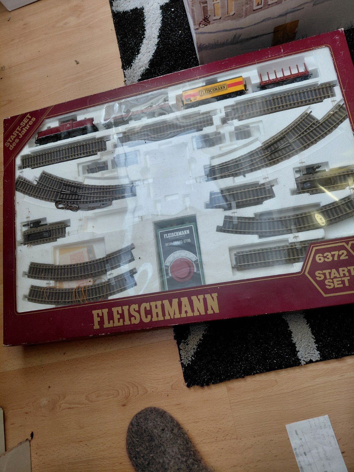 Fleischmann Startset 6372 - Treinset met locomotief en rails, Ophalen, Gelijkstroom, Fleischmann, Analoog