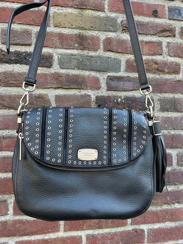 Michael Kors zwart leren tas, Overige merken, Zwart, Ophalen of Verzenden, Zo goed als nieuw