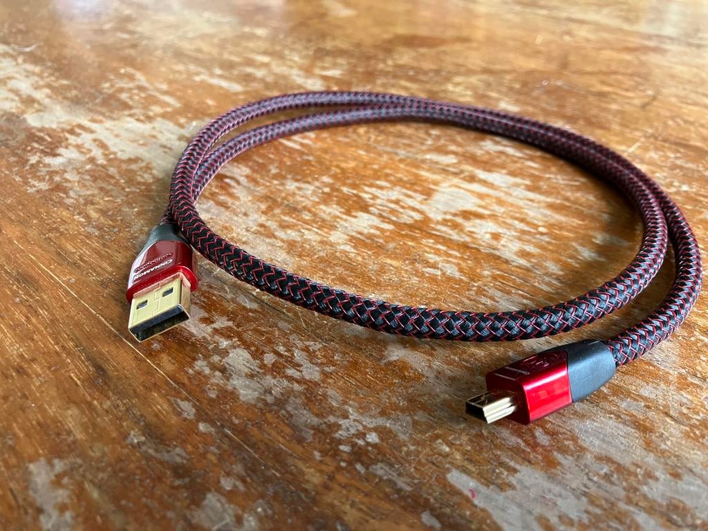 AudioQuest Cinnamon USB-A naar Mini-USB High End kabel 75cm, Audio, Tv en Foto, Audiokabels en Televisiekabels, Ophalen of Verzenden