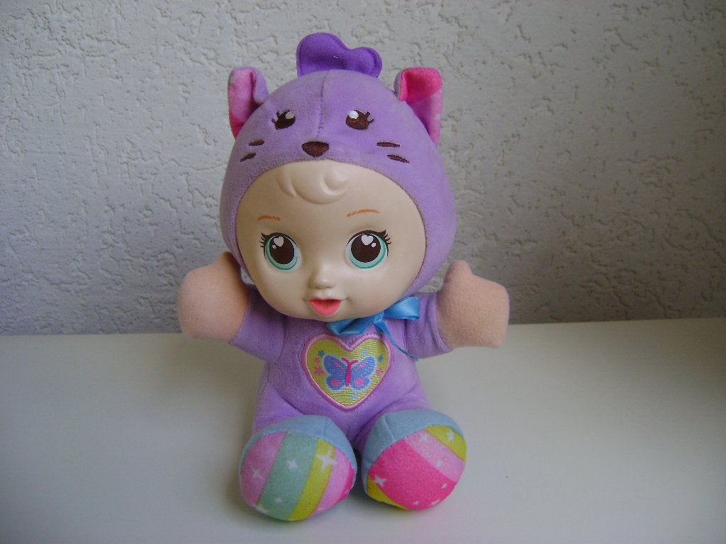 vitech mijn knuffelpop kat little love met geluid 23cm groot, Kinderen en Baby's, Ophalen of Verzenden, Zo goed als nieuw, 6 maanden tot 2 jaar