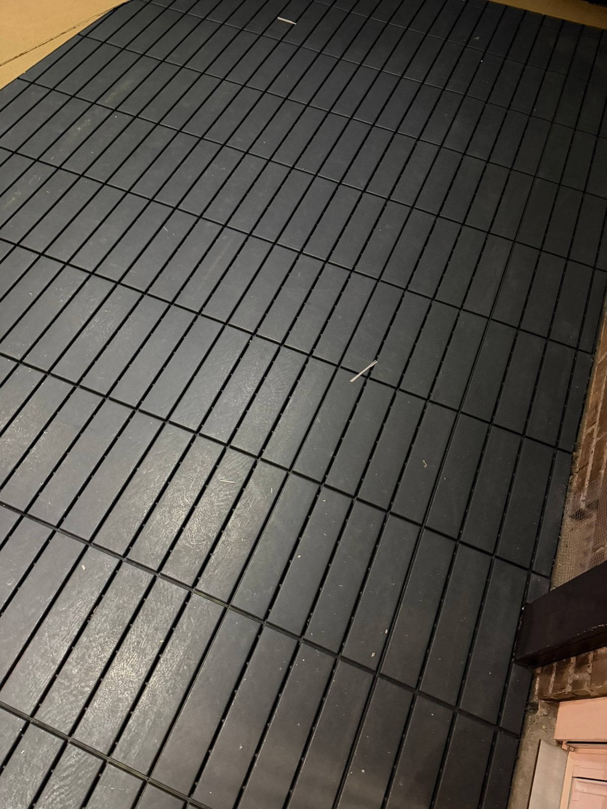 IKEA RUNNEN vlonder donkergrijs +-24 m² – complete partij, Tuin en Terras, Ophalen, Gebruikt, Kunststof