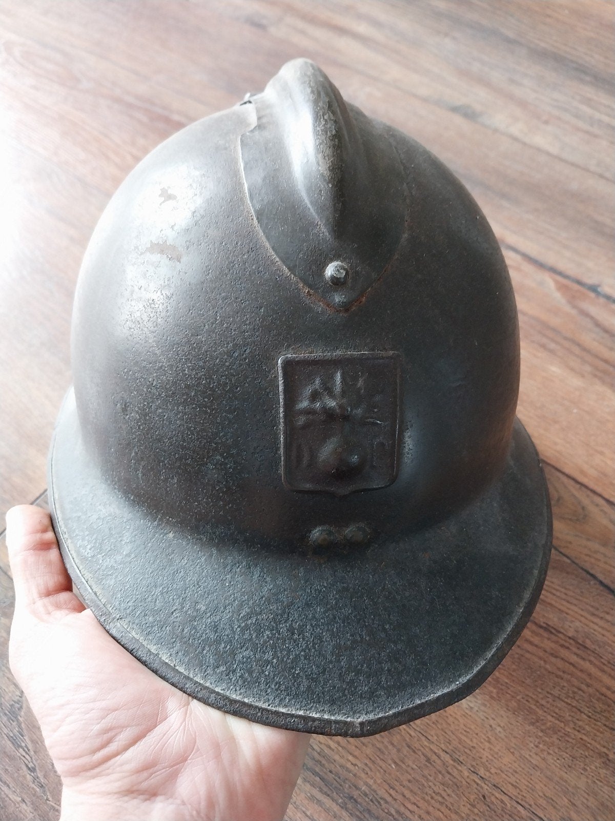 Franse m26 helm, Verzamelen, Militaria | Tweede Wereldoorlog, Ophalen of Verzenden, Overige gebieden, Helm of Baret