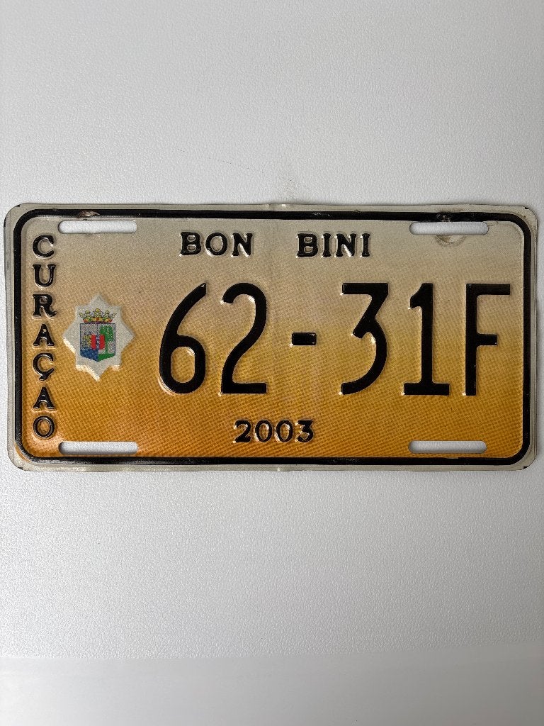 Nummerplaat uit Curacao origineel, Ophalen of Verzenden, Gebruikt, Auto's