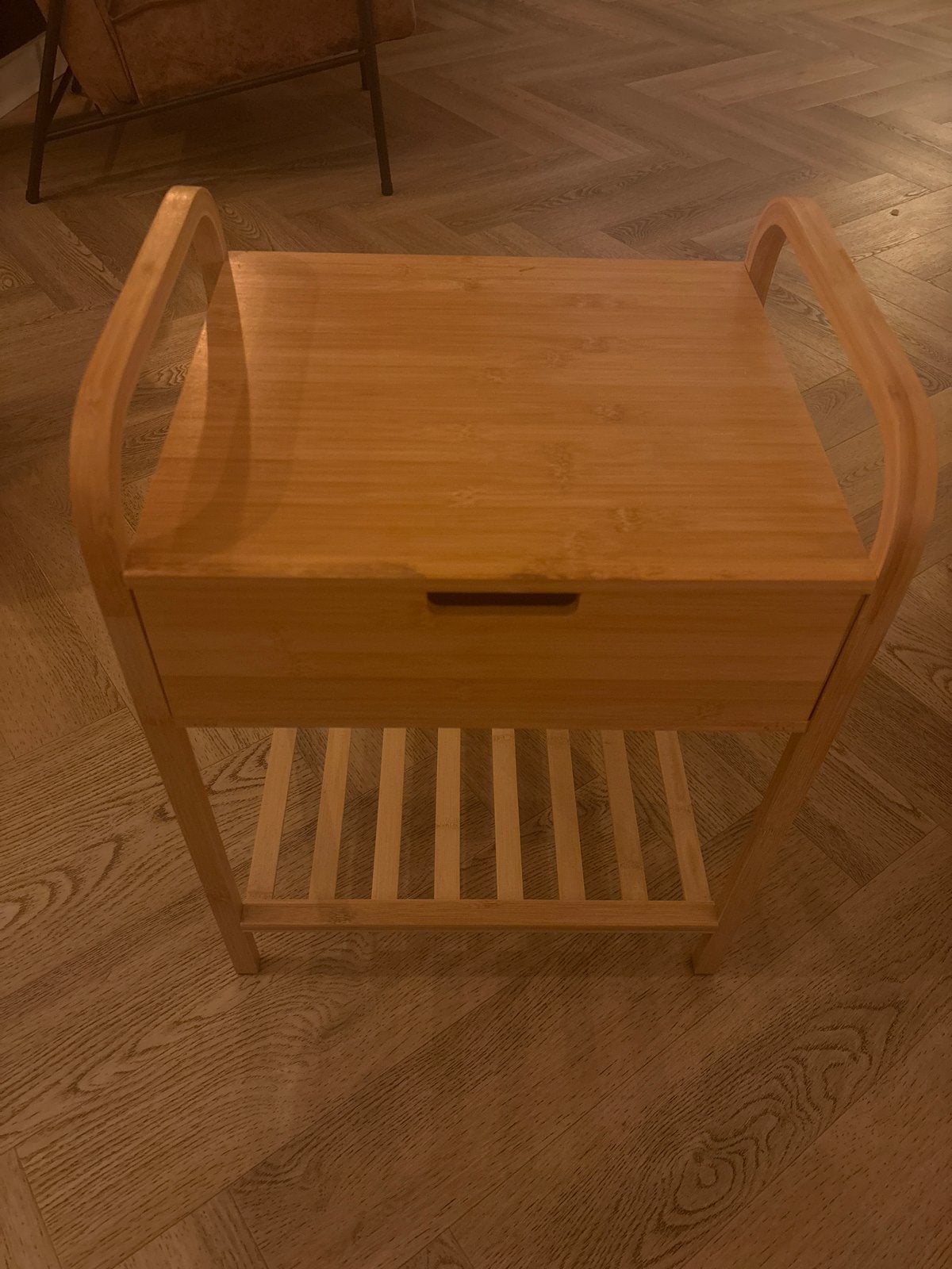 Houten nachtkastje, Ophalen, Gebruikt, Minder dan 45 cm, 55 tot 70 cm