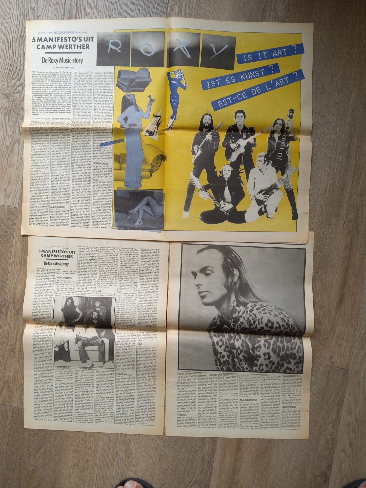 Roxy Music:    A3  formaat, Ophalen of Verzenden, Zo goed als nieuw, Boek, Tijdschrift of Artikel