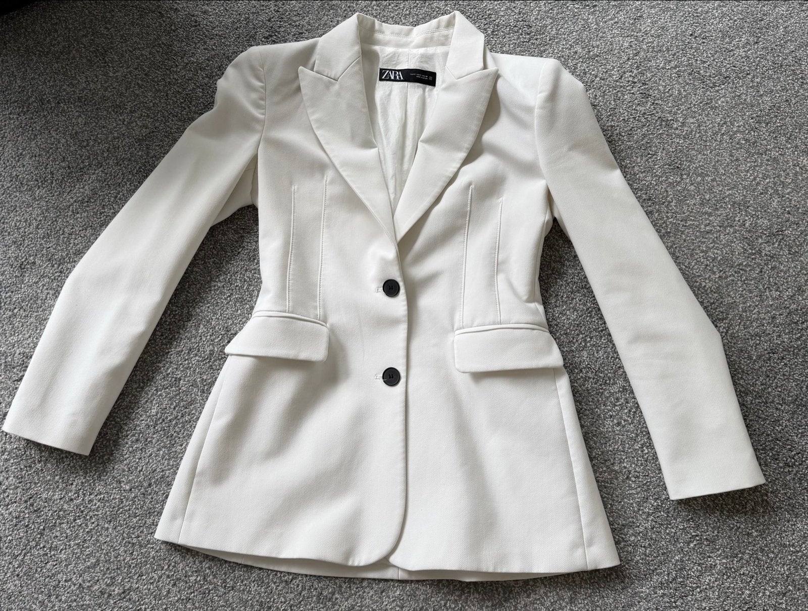 Zara Blazer Wit - Stijlvol en Tijdloos Jasje, Wit, Ophalen of Verzenden, Zo goed als nieuw, Jasje