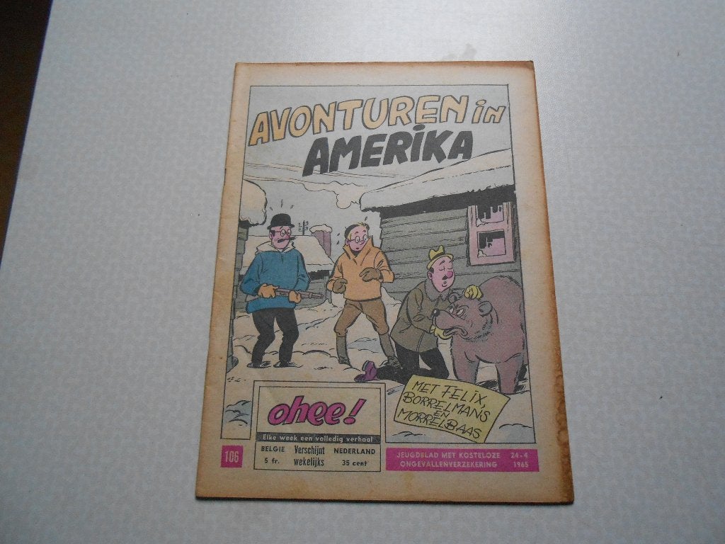 Ohee 106 Avonturen in Amerika 1965., Boeken, M. Tillieux, Eén stripboek, Ophalen of Verzenden, Zo goed als nieuw