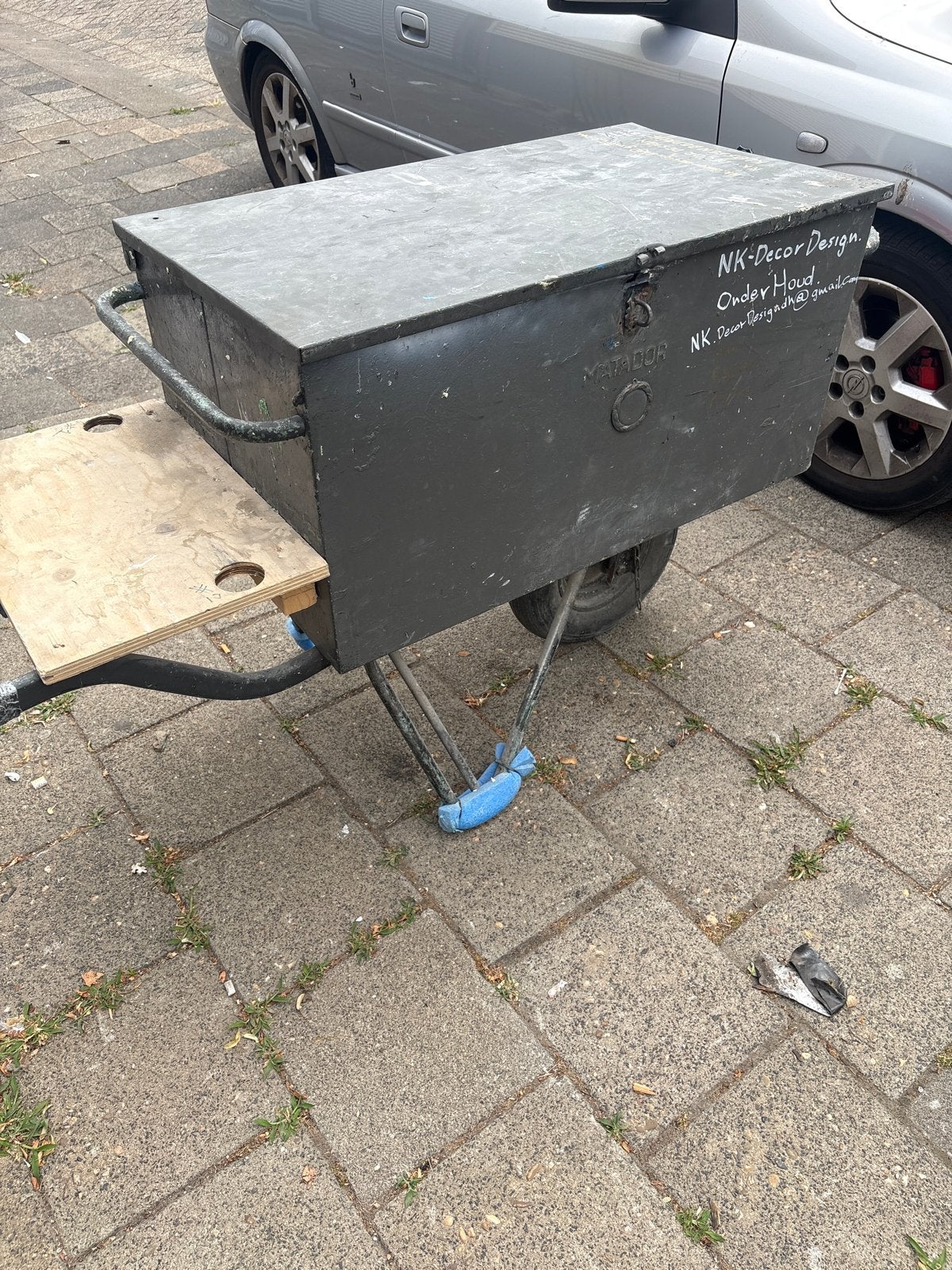 Matador kruiwagen met opbergkist - Handig en robuust, D, Gebruikt, Z, Tweewielig
