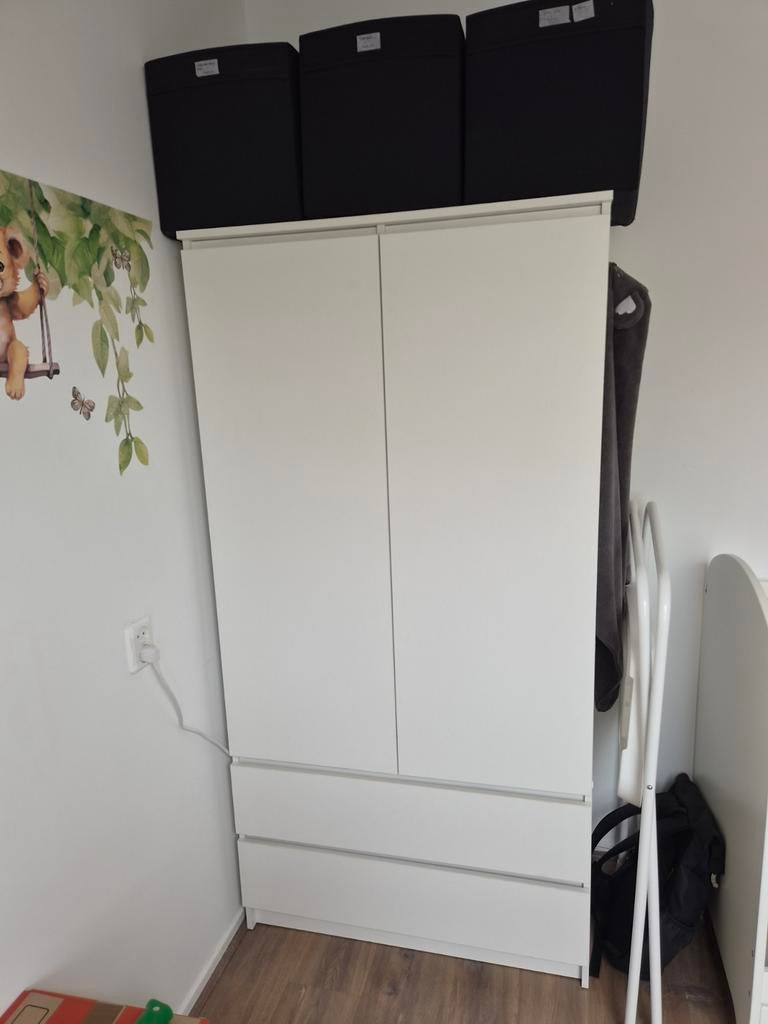 Kledingkast wit diepte 50 breedte 90 hoogte 180, Huis en Inrichting, Kasten | Kledingkasten, Ophalen, 50 tot 100 cm, Zo goed als nieuw