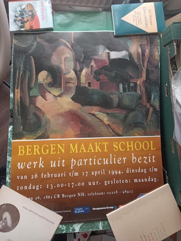 Bergense School Poster Piet Wiegman 1994, Antiek en Kunst, Ophalen of Verzenden