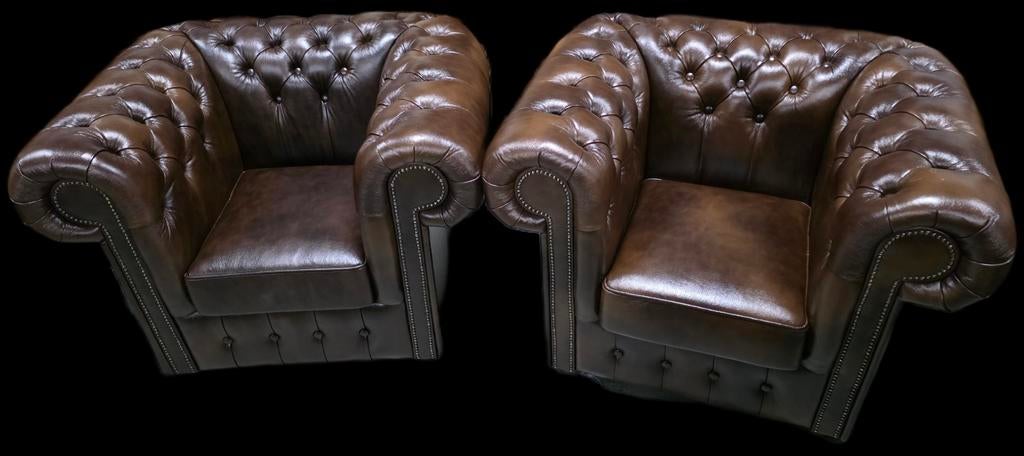 2x Chesterfield Club Fauteuil Showroommodel + BEZORGING, Huis en Inrichting, Fauteuils, ., Chesterfield, Nieuw, Ophalen of Verzenden