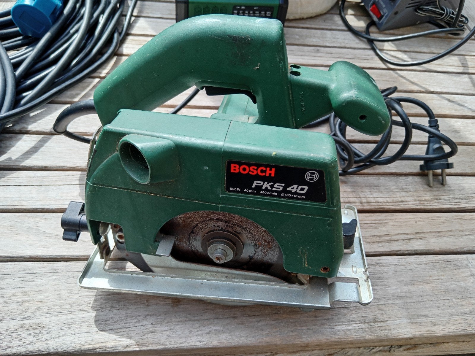 Bosch PKS 40 cirkelzaag, Ophalen of Verzenden, 1200 watt of meer, Cirkelzaag, 30 tot 70 mm