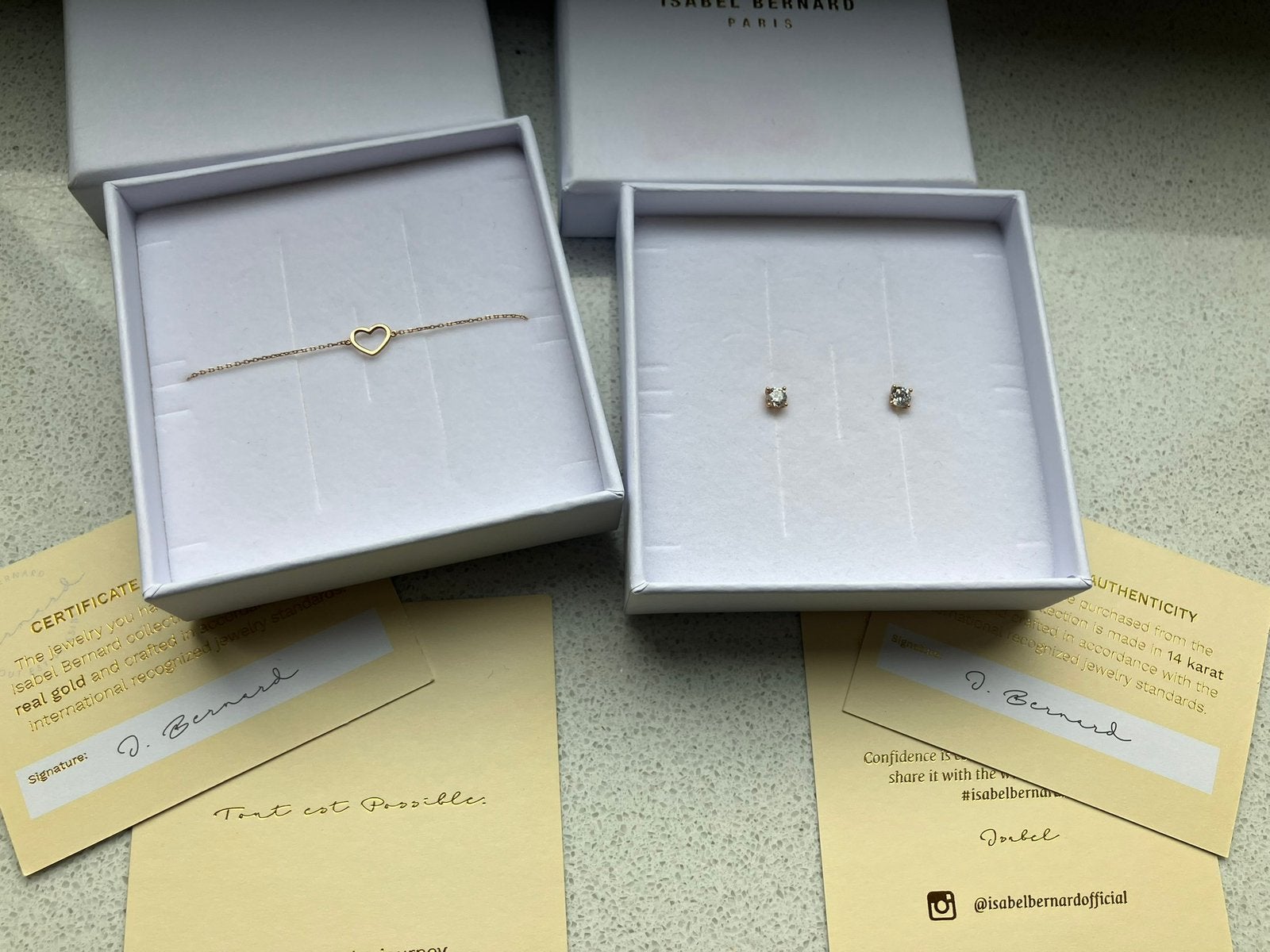 14 karaats rose gouden armband en oorbellen met certificaat., Ophalen of Verzenden, Nieuw, Goud
