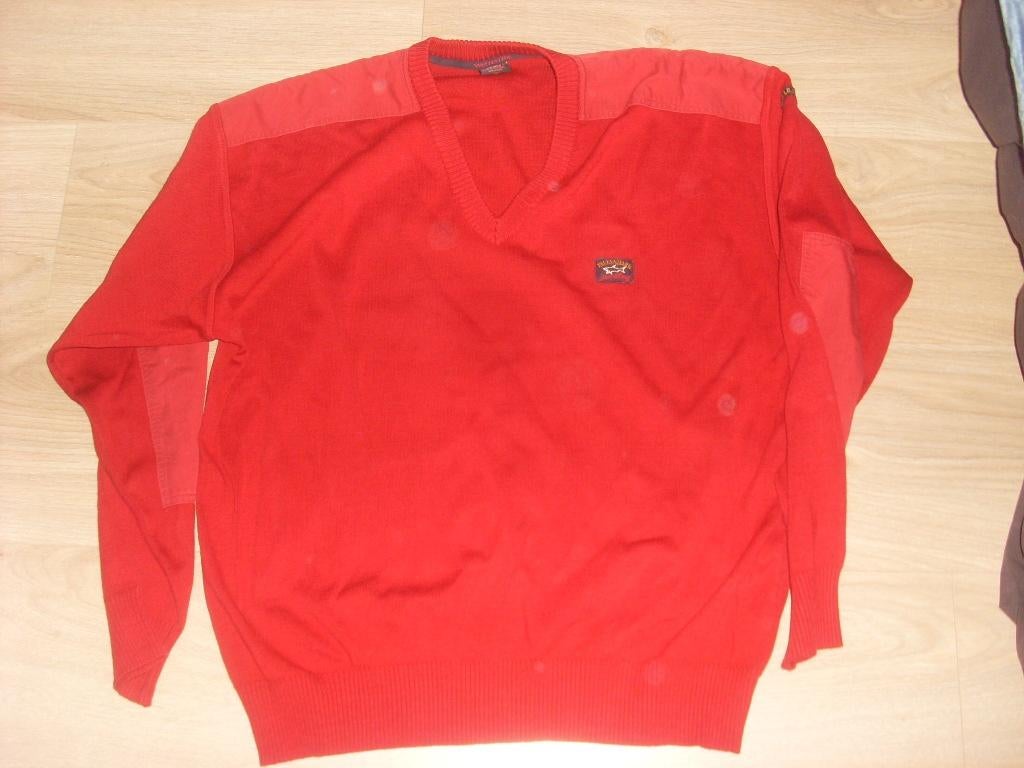 paul & shark yachting trui L bordeaux rood  valt ruim v hals, Verzenden, Zo goed als nieuw, Rood