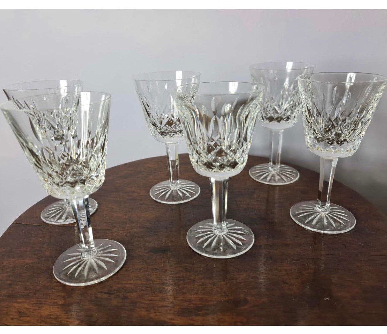 6X Waterford Crystal 'Lismore' Kristal Kristallen wijnglazen, Ophalen of Verzenden