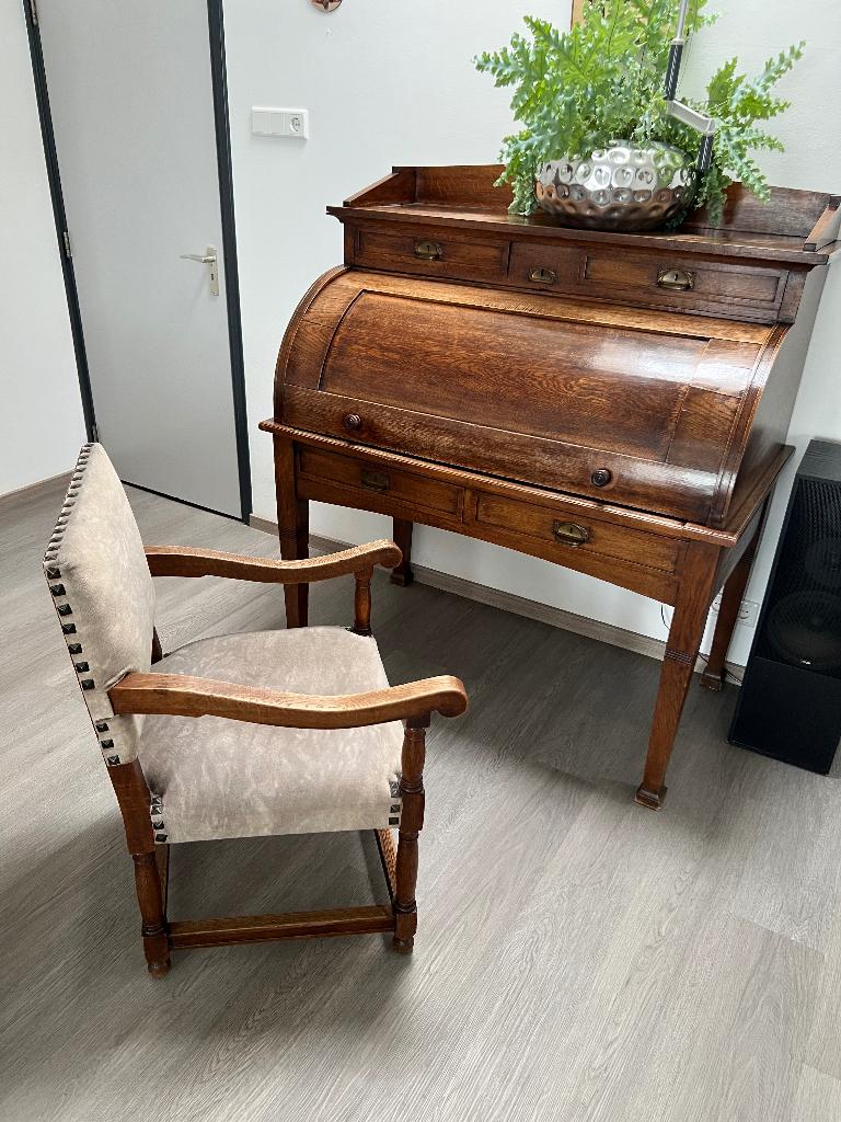Te koop antiek cilinder bureau, Antiek en Kunst, Antiek | Meubels | Kasten, Ophalen